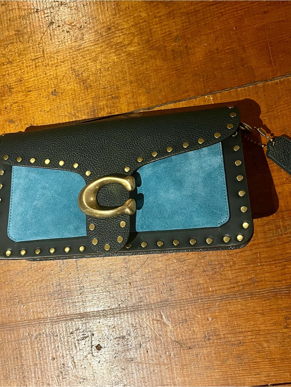 💙💛Coach - Tabby 26 In Blue Colorblock With Rivets💙💛 - Picture 10 of 10